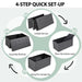 Fabric Foldable Storage Ottoman with Padded Seat for Living Room