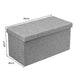 Fabric Foldable Storage Ottoman with Padded Seat for Living Room