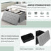 Fabric Foldable Storage Ottoman with Padded Seat for Living Room