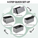 Fabric Foldable Storage Ottoman with Padded Seat for Living Room