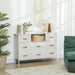 Boucle Chest of Drawers – 8 Drawer Dresser with Power Outlets - Samanta Factory