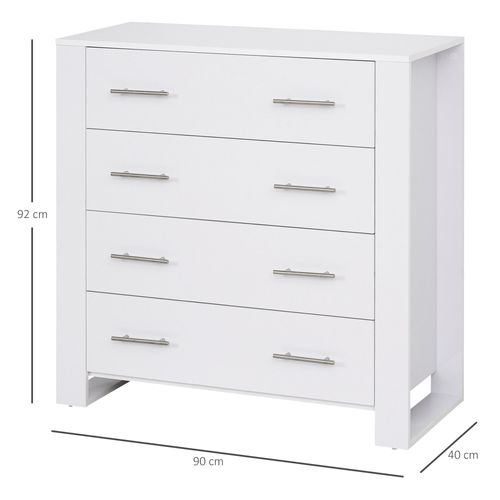 Chest of 4 Drawers – Sturdy Home Storage with Metal Handles - Samanta Factory