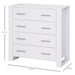 Chest of 4 Drawers – Sturdy Home Storage with Metal Handles - Samanta Factory