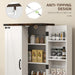 Farmhouse Storage Cabinet – Adjustable Shelves & Wood-Effect Top - Samanta Factory