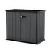Cortina Bella Vertical Storage Shed with Lockable Doors and Wood-Look Resin Finish