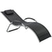 Outdoor reclining chair with breathable mesh seat, aluminium frame, and removable headrest