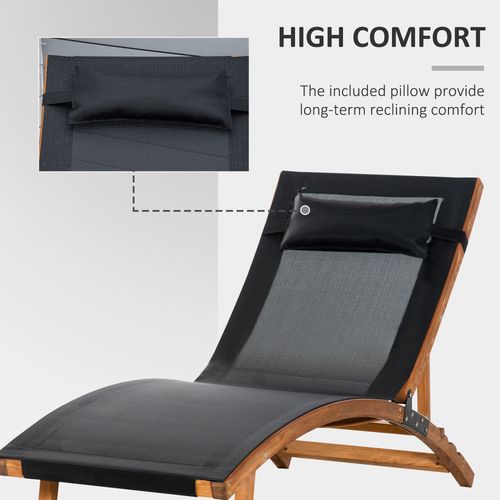 Ergonomic Outdoor Chaise – Adjustable Backrest and Pillow - Samanta Factory