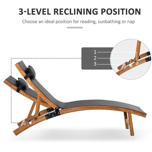 Ergonomic Outdoor Chaise – Adjustable Backrest and Pillow - Samanta Factory
