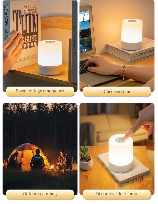 Night Lamp – Touch Control & Rechargeable LED - Samanta Factory