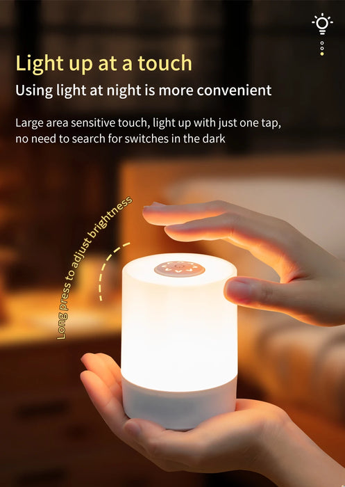 Night Lamp – Touch Control & Rechargeable LED - Samanta Factory