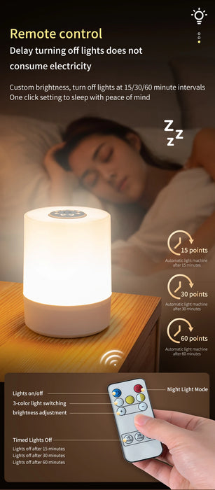 Night Lamp – Touch Control & Rechargeable LED - Samanta Factory