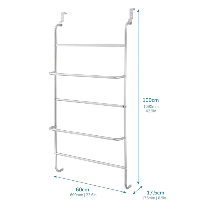 Curl Over-The-Door Towel Rack Holder Storage
