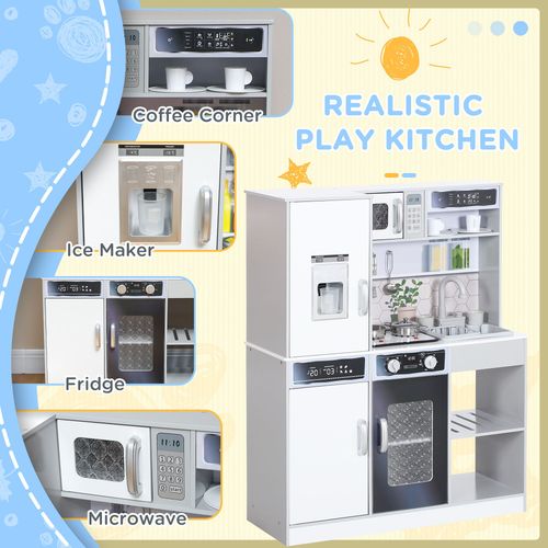 Kids' Play Kitchen – Realistic Lights, Sounds & Water Features - Samanta Factory