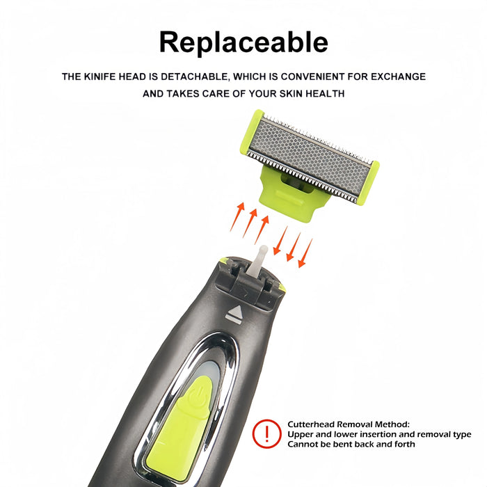 MLG Electric Shaver for Men and Women Portable Full Body Trimmer USB T Shaped Blade Razor for Beard Armpit for Washable