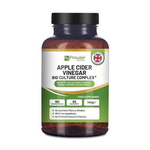 1300mg Apple Cider Vinegar Capsules with Probiotics, Prebiotics, Turmeric, and Ginger for Digestive Health