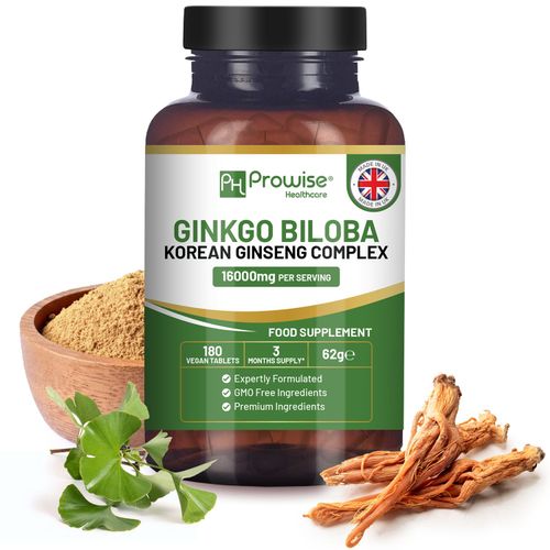 Ginkgo Biloba & Korean Ginseng Tablets – High Strength 16,000mg Formula - Samanta Factory