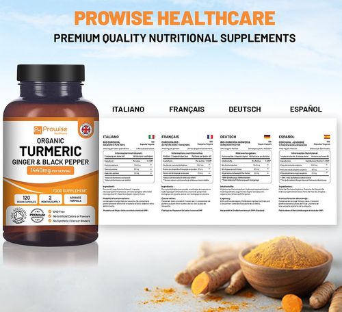 Prowise Turmeric Curcumin 1440mg with Black Pepper & Ginger - Samanta Factory