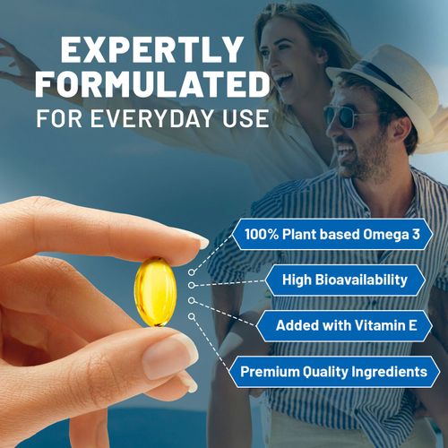 Vegan Omega-3 Supplement – Pure Algae-Derived DHA with Vitamin E - Samanta Factory
