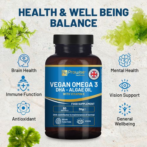 Vegan Omega-3 Supplement – Pure Algae-Derived DHA with Vitamin E - Samanta Factory