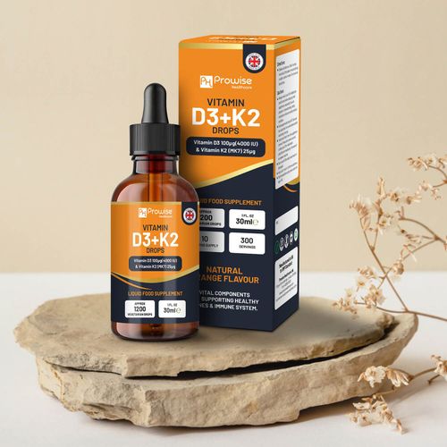 Vitamin D3 + K2 Drops – High Strength 4000IU Formula - Samanta Factory