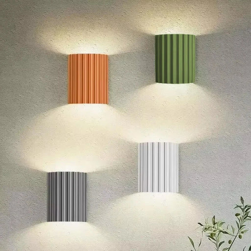 Macaron-style resin wall lamp for modern and colorful home decor