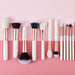 Brand 25Pcs Professional Makeup Brush Set Beauty Cosmetic Foundation Powder Blush Eyeshadow Blending Highlighter Natural-Synthetic Hair Brushes (Pearl White/Rose Gold) T215