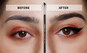 Eyeliner and Eyebrow Makeup Brush Set - 2 Piece Portable Kabuki and Eye Powder Foundation Brushes by