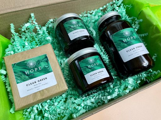 Clean Green System Skincare – Detoxifying Balm, Mask, Body Bar & Bath Soak