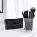 Makeup Brush Set 10Pcs Black Make up Brushes Set Professional with Natural Synthetic Hair for Foundation Blending Blush Concealer Eyeshadow Eyebrow Eyeliner, T323