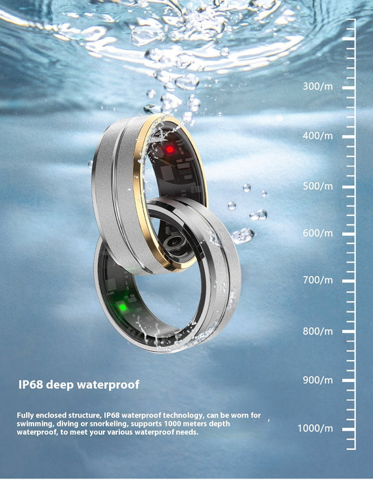 2024 Smart Ring For Men Women Heart Rate Blood Oxygen Monitoring Multi Sports Modes IP68 Waterproof Smart Rings For Android IOS - Samanta Factory