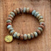 Imperial Jasper Lotus Bracelet, Natural Stone & Lotus Charm (Unisex)! 🌿🌸 - Samanta Factory