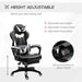 Gaming Chair Ergonomic Reclining w/ Manual Footrest Wheels Stylish Office White - Samanta Factory