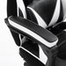 Gaming Chair Ergonomic Reclining w/ Manual Footrest Wheels Stylish Office White - Samanta Factory
