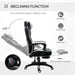 Gaming Chair Ergonomic Reclining w/ Manual Footrest Wheels Stylish Office White - Samanta Factory