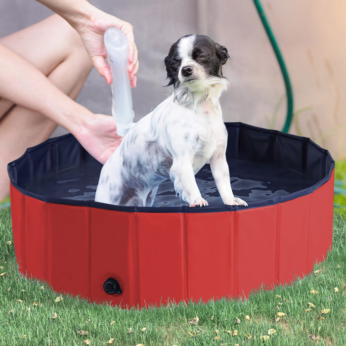 Pet Pool Swimming Bath Portable Cat Dog Foldable Puppy Bathtub Pawhut - Samanta Factory