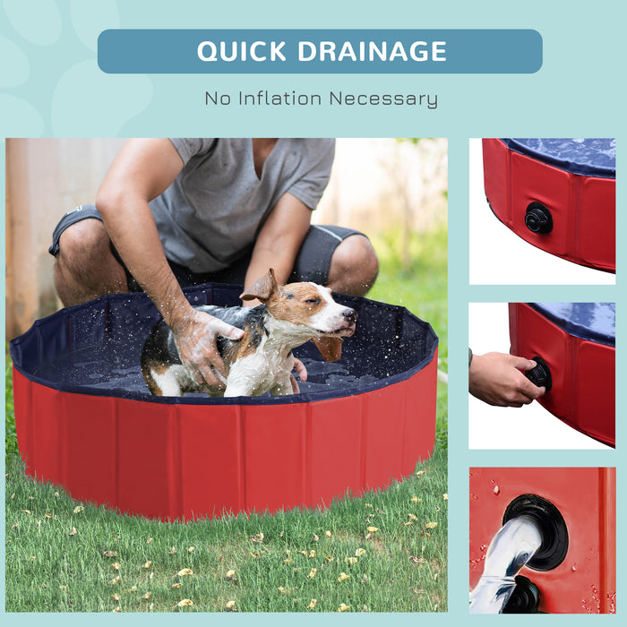 Pet Pool Swimming Bath Portable Cat Dog Foldable Puppy Bathtub Pawhut - Samanta Factory