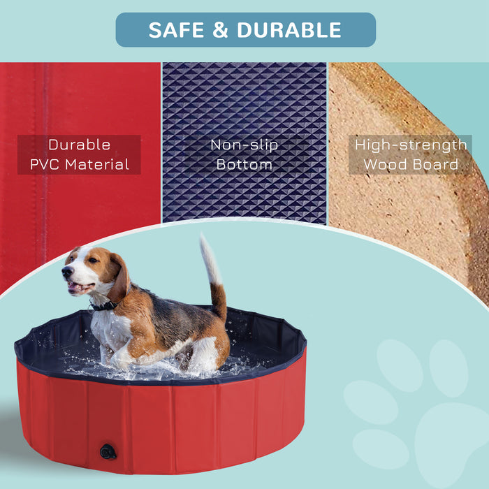 Pet Pool Swimming Bath Portable Cat Dog Foldable Puppy Bathtub Pawhut - Samanta Factory
