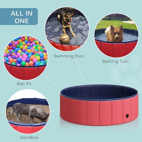 Pet Pool Swimming Bath Portable Cat Dog Foldable Puppy Bathtub Pawhut - Samanta Factory