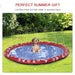 170cm Splash Pad Sprinkler for Pets Dog Bath Pool Non-slip Outdoor Red Pawhut - Samanta Factory