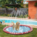 Dog sprinkler pad with 360° splash mat design, perfect for summer cooling and fun for all dog breeds