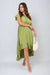 High Low Ruffle Hem Maxi Dress, elegant dress for weddings and parties, flattering ruffle hem design