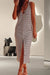 Basic style cotton blend dress, ideal for casual outings and everyday wear.