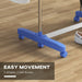 HOMCOM 4-Tier Large Clothes Airer Stainless Steel Clothes Drying Rack Blue - Samanta Factory