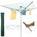 Premium rotary dryer cover for 60M umbrella airers with 360° protection, breathable mesh, and galvanized steel spike.