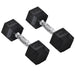 4kg neoprene hex dumbbell pair with anti-roll design, suitable for beginner home workouts in apartments