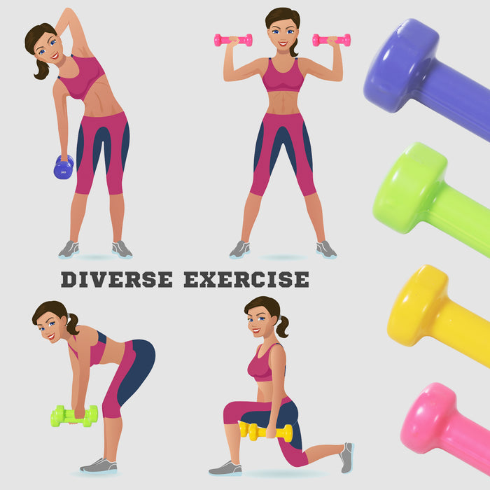 10kg Colourful Dumbbell Weights Set Home Exercising Toning w/ Case Gym HOMCOM - Samanta Factory