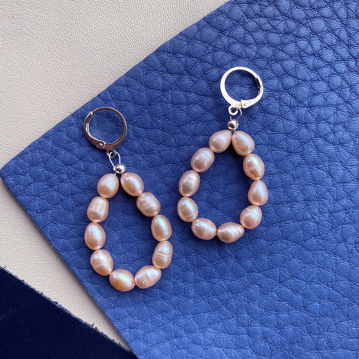 Pearl Drop Earrings – Elegant Freshwater Design - Samanta Factory