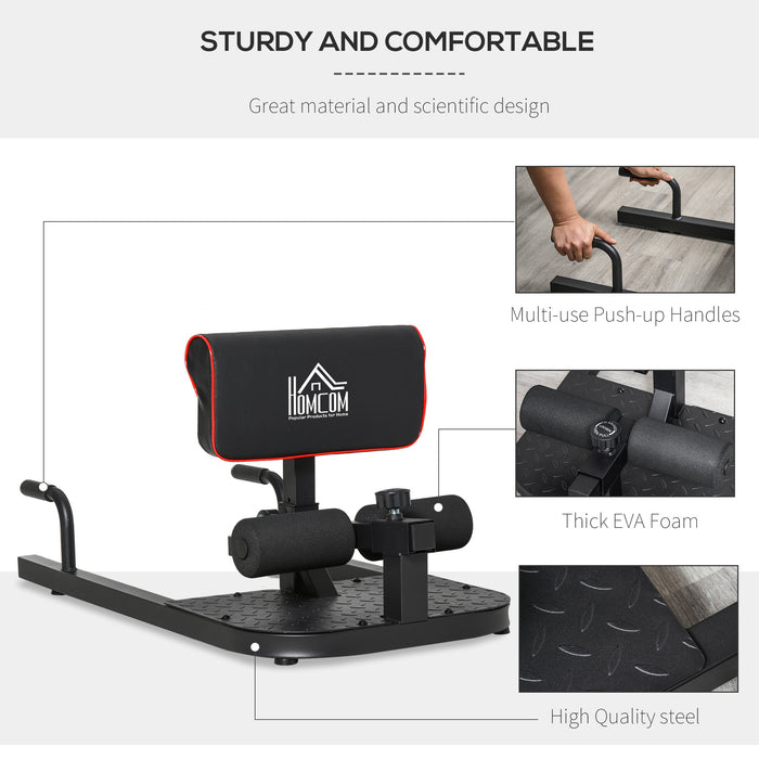 3 IN 1 Squat Machine Sit Up Push Up Gym Leg Exercise Adjustable HOMCOM - Samanta Factory