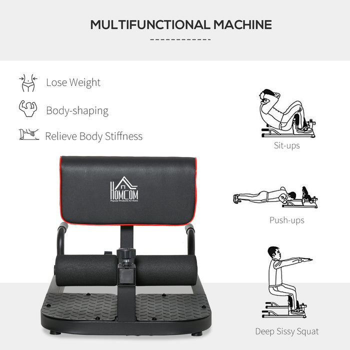 3 IN 1 Squat Machine Sit Up Push Up Gym Leg Exercise Adjustable HOMCOM - Samanta Factory