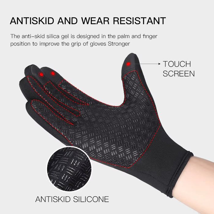 New Winter Gloves Men Women Touch Cold Waterproof Motorcycle Cycle Gloves Male Outdoor Sports plus Velvet Warm Running Ski Glove